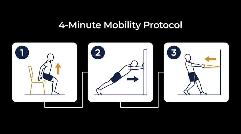 The micro-dosing protocol focuses on compound movements that mimic daily life activities.