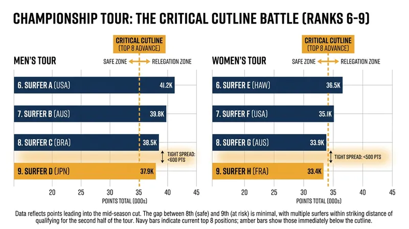 The race for the 8th spot is the tightest battle on the 2026 Championship Tour.