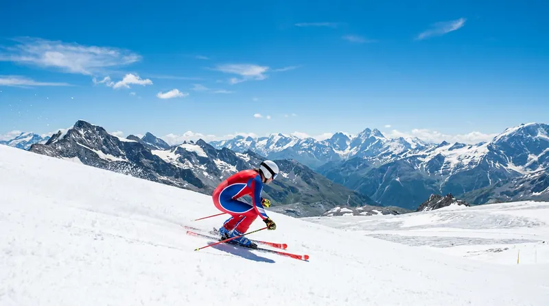 Initial return-to-snow sessions focus on free-skiing and rebuilding confidence in the knee joint.