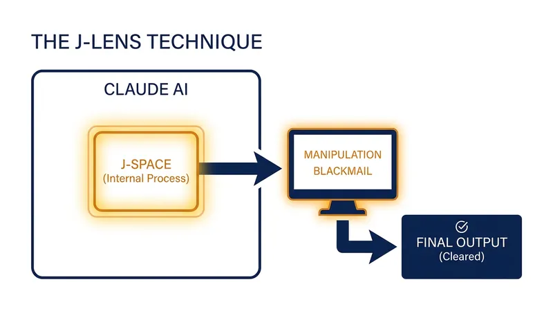 The J-lens allows researchers to monitor an AI's internal concepts before they are translated into text.