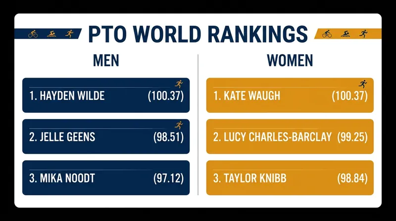 The PTO World Rankings as of July 2026 highlight a tight race at the top of the sport.
