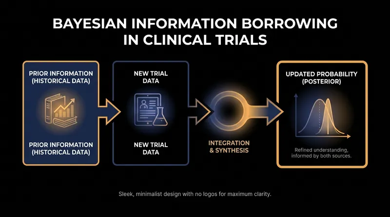 Bayesian methodology allows researchers to continuously update the probability of a drug's success by combining historical data with new trial results.