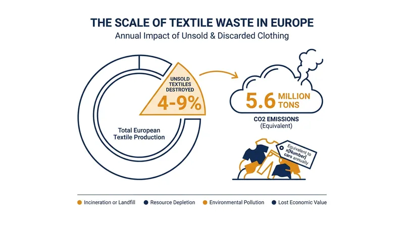 The environmental footprint of unsold inventory destruction in the European Union.