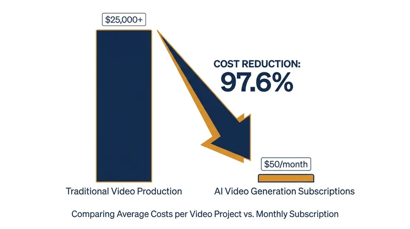 The cost of producing a 60-second commercial video has plummeted by over 97 percent.