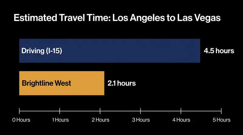 The high-speed rail line aims to cut the typical driving time between the two regions in half.