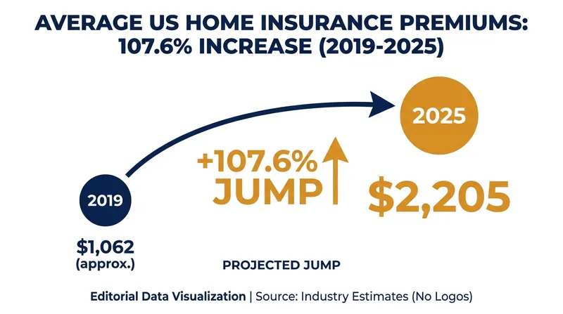 Average home insurance premiums have more than doubled since 2019, prompting federal regulators to ease coverage mandates.