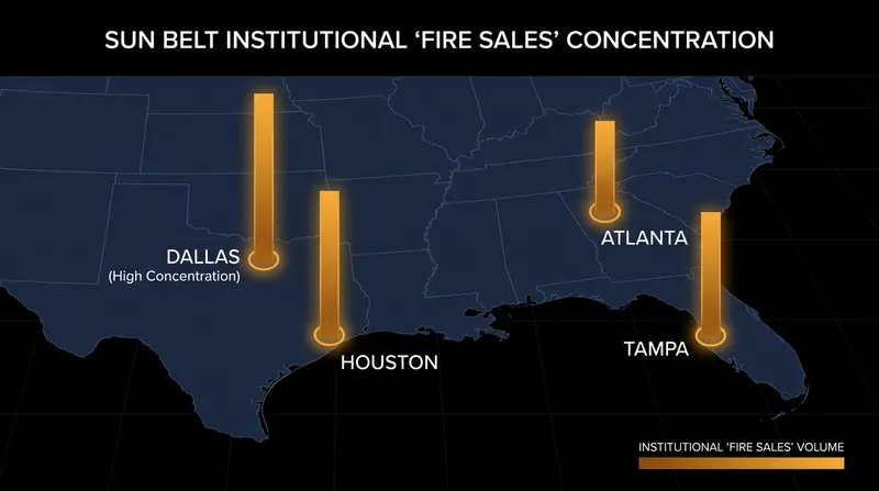 The corporate housing sell-off is heavily concentrated in Sun Belt markets.