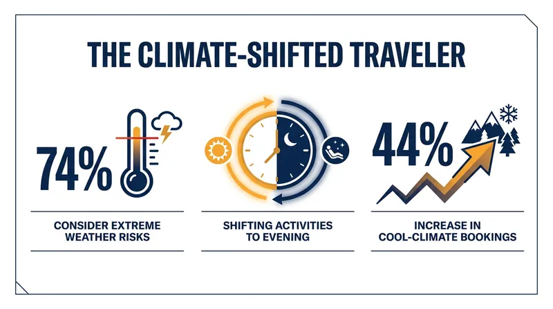 Climate uncertainty is fundamentally altering how and when global tourists plan their vacations.