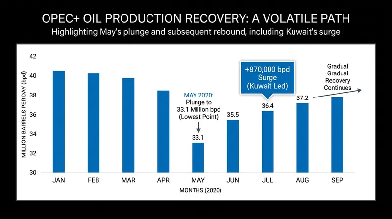 OPEC+ physical production is steadily recovering after plummeting during the spring blockade.
