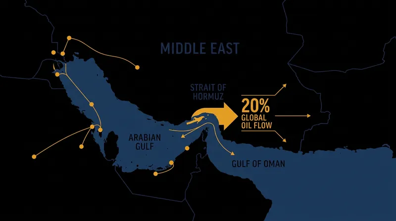 Roughly one-fifth of the world's oil supply passes through the Strait of Hormuz during peacetime.