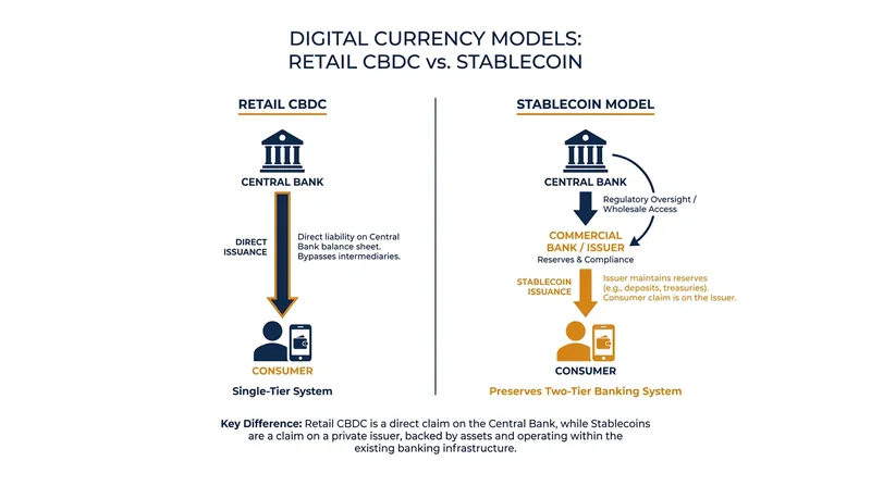 How stablecoins maintain the traditional two-tier financial architecture.