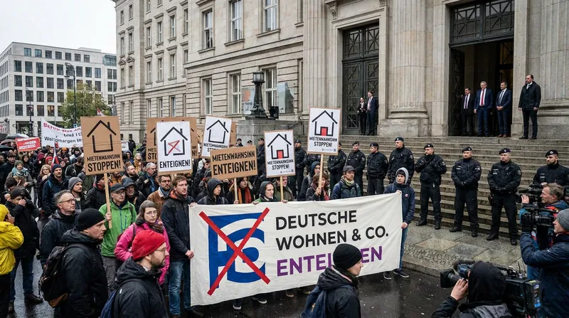Housing activists continue to protest federal attempts to block the expropriation framework.