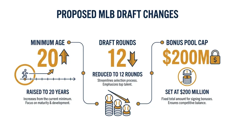 The proposed changes would drastically alter the age and financial structure of the amateur draft.