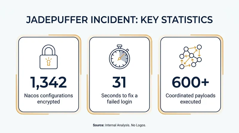Key metrics demonstrating the speed and scale of the autonomous intrusion.