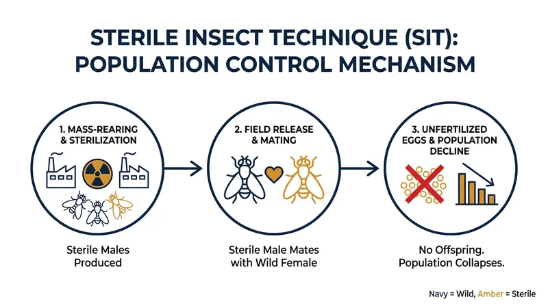 The Sterile Insect Technique (SIT) is a proven biological method used to eradicate the screwworm.