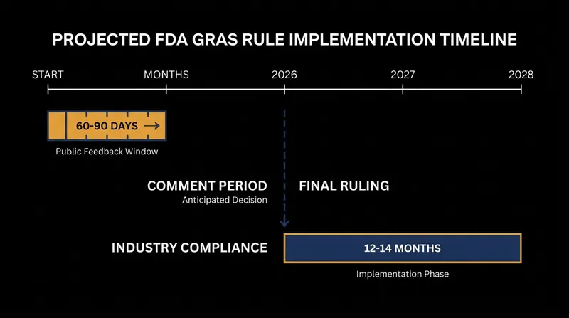 The food industry will face a tight compliance window once the final rule is published.