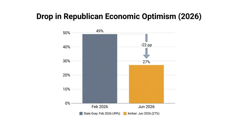 Geopolitical shocks and rising gas prices have eroded economic optimism across partisan lines.