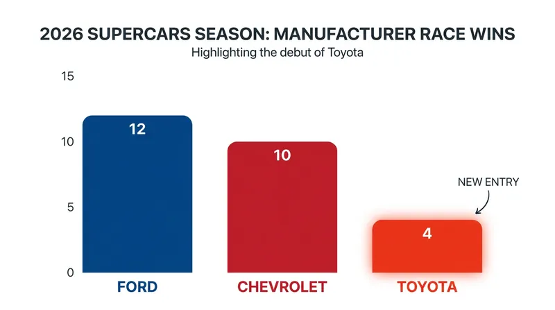 Toyota's debut season has already yielded a race victory, disrupting the traditional Ford-Chevrolet duopoly.