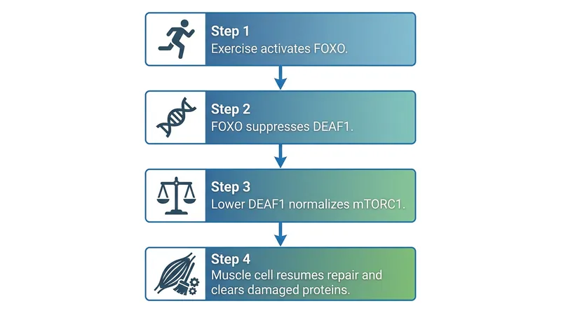 How exercise flips the molecular switch to reverse muscle aging.