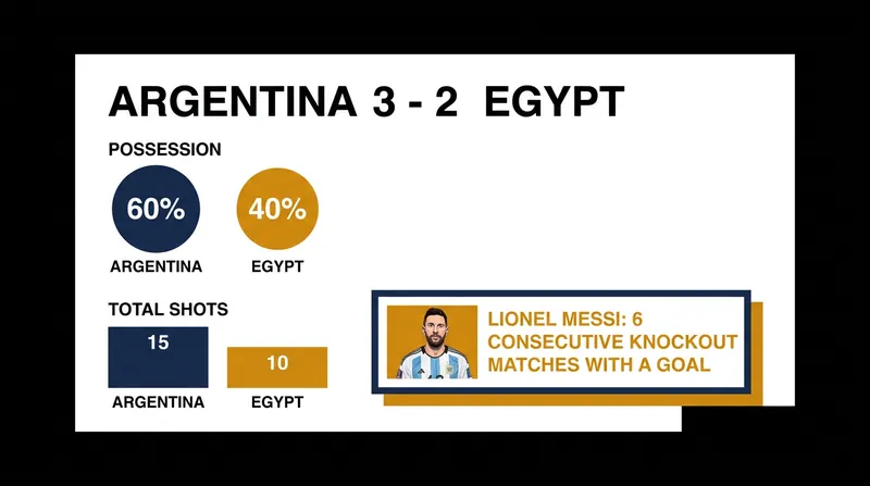 Match statistics highlight the razor-thin margins and historic milestones achieved during the Round of 16 clash.