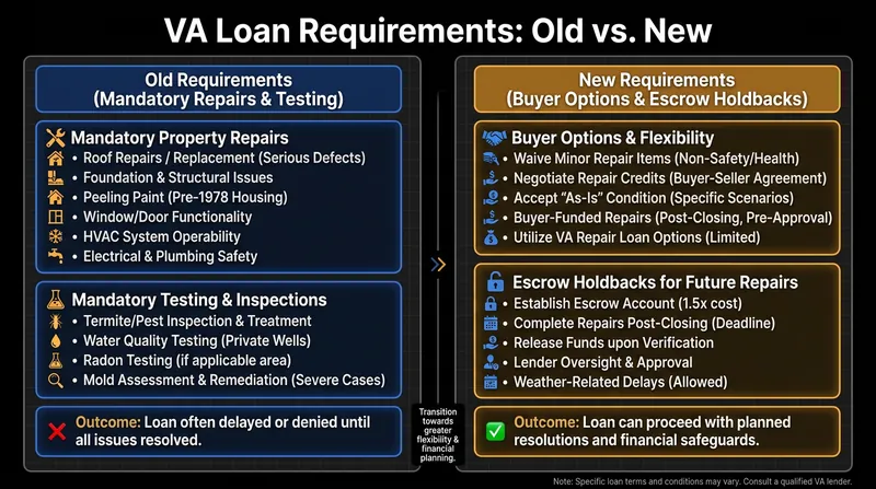 The new rules shift the responsibility of testing and minor repairs from the seller to the buyer.