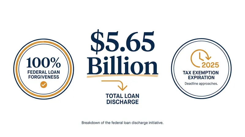 Key figures in the Department of Education's latest group loan discharge.