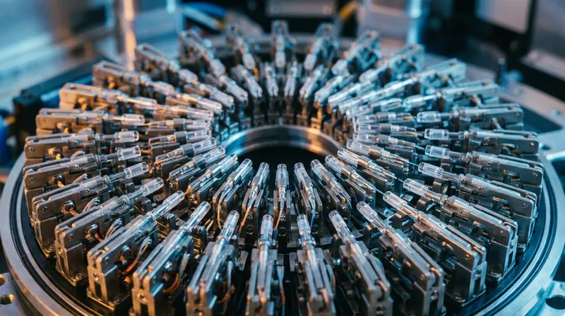 DESI's focal plane contains 5,000 robotic positioners that can target individual galaxies in minutes.