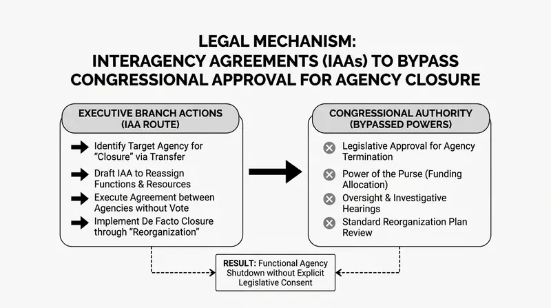 The legal mechanism behind the restructuring: Interagency Agreements.