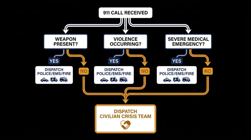 How 911 dispatchers triage calls to determine if a civilian response is safe and appropriate.