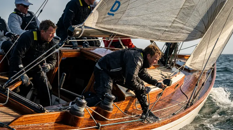 The meticulous restoration by David Heritage Racing Yachts returned the 1948 hull to flawless racing condition.