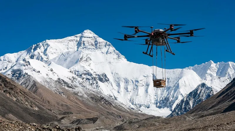 Heavy-load drones were successfully deployed in 2026 to carry gear and remove waste, significantly reducing the physical risk to Sherpas.