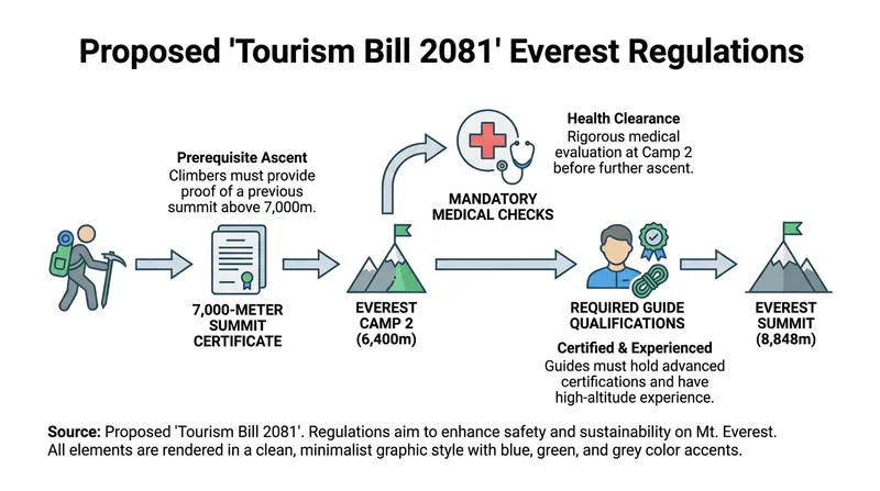 Nepal's proposed legislative overhaul aims to filter out inexperienced climbers before they reach Base Camp.