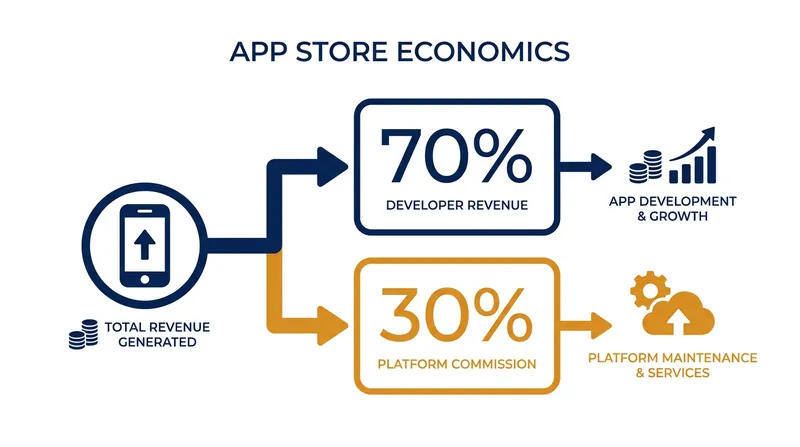 Apple's standard 30% in-app purchase commission has been a central point of contention for developers.