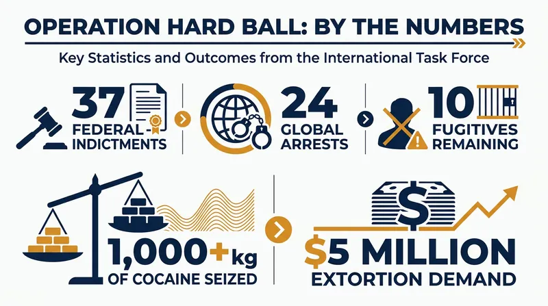 Operation Hard Ball resulted in massive seizures and dozens of arrests across three continents.