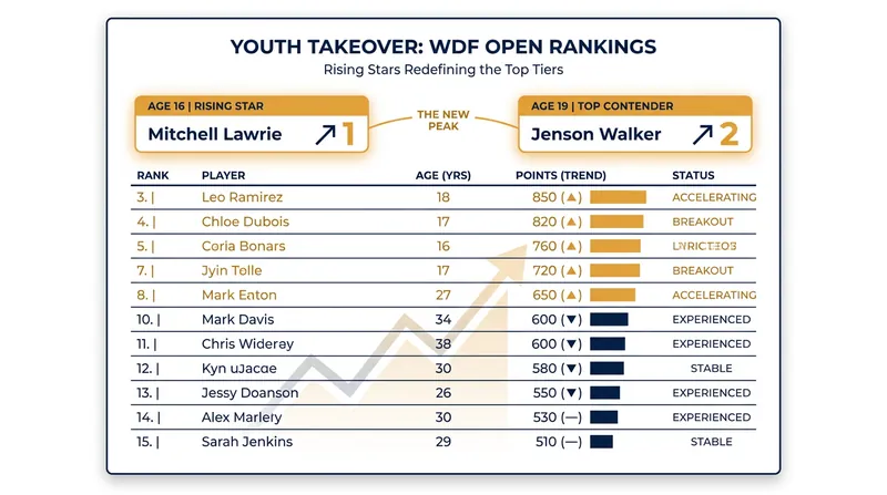 The departure of recent champions to the PDC has left the WDF rankings wide open for rising stars.