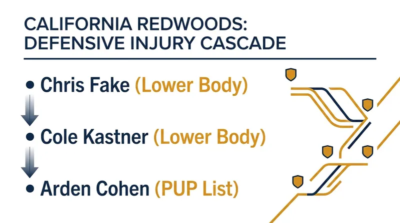 The Redwoods lost three key defenders in rapid succession, forcing the front office to look outside the active player pool.