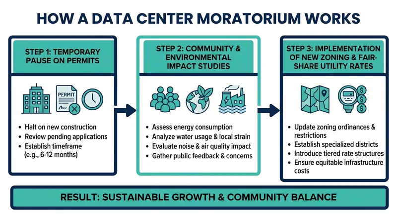 Moratoriums are designed to give municipalities time to draft protective zoning and utility regulations.