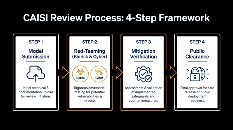 The 28-day federal review process evaluated the model across four critical threat domains.