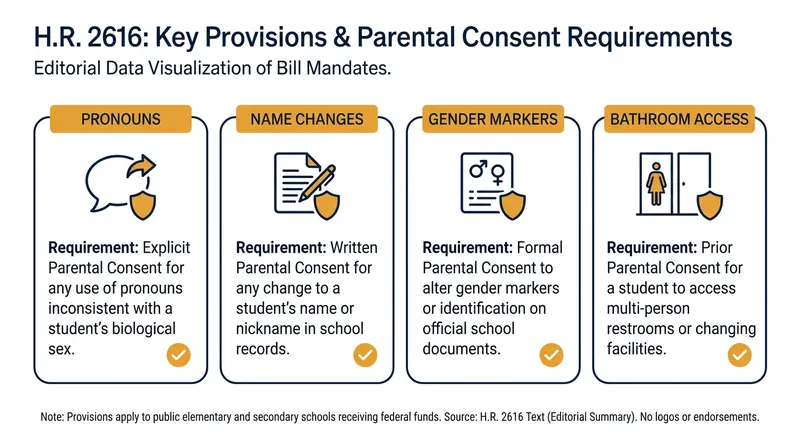 Key provisions of the Stopping Indoctrination and Protecting Kids Act.