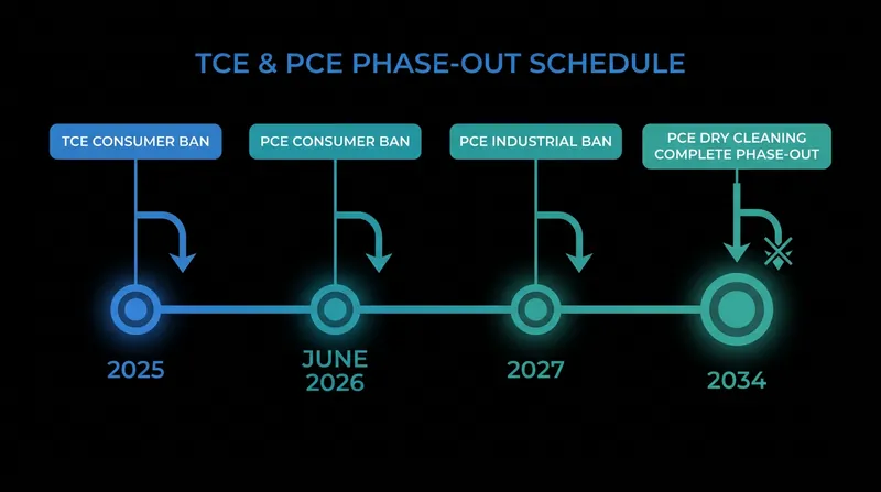 While consumer bans are already taking effect, industrial phase-outs will stretch into the next decade.