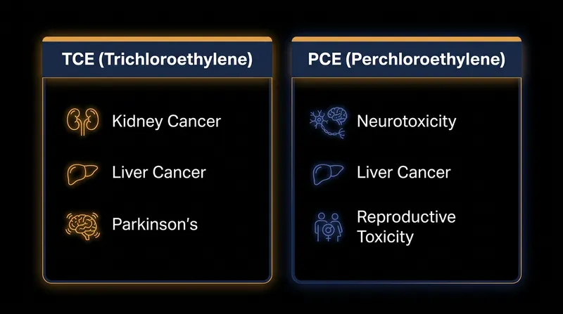 Both chemicals have been definitively linked to severe, long-term health consequences.