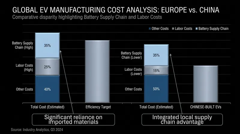 Chinese automakers' vertical integration has created a structural cost advantage over European legacy brands.