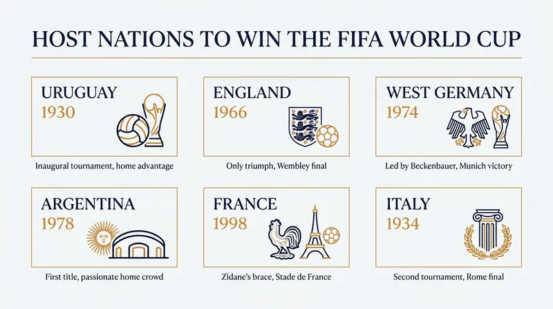 Winning at home: The historic list of host nations who lifted the ultimate prize.