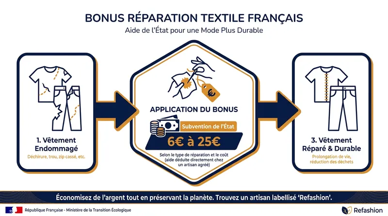 Penalties collected from ultra-fast fashion will fund state subsidies for clothing repairs.