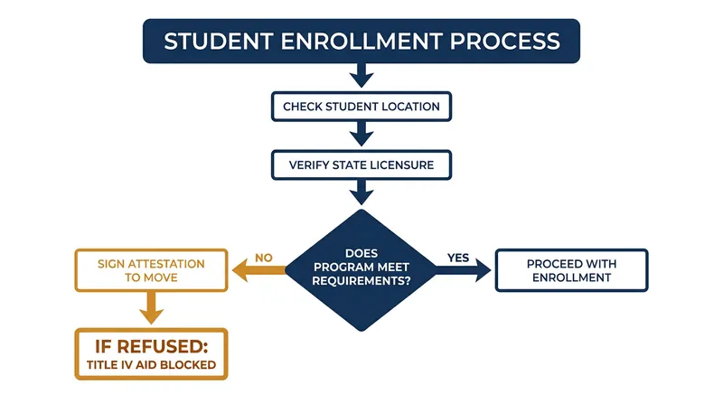 The new enrollment pathway requires explicit geographic verification before federal funds can be disbursed.