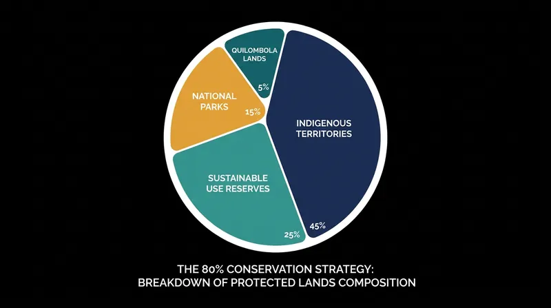 The 80% target relies heavily on the legal recognition and protection of Indigenous and community-managed territories.