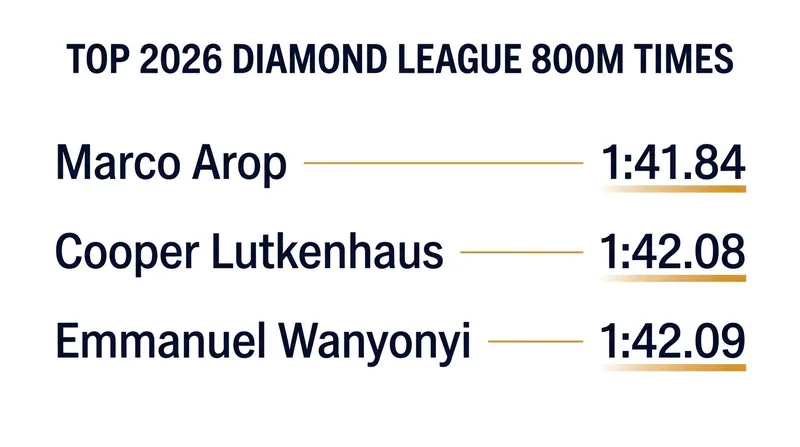 The 2026 season has produced some of the fastest 800m times in recent history.