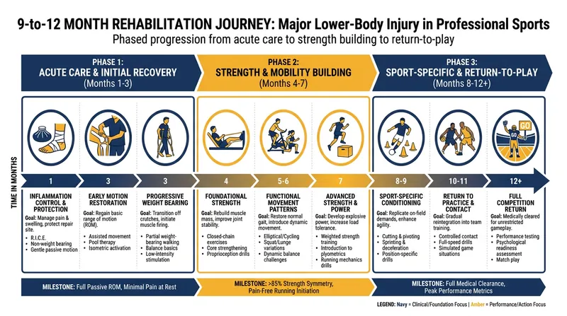 The standard timeline for a sustainable return to pivoting sports prioritizes biological healing over immediate tactical needs.
