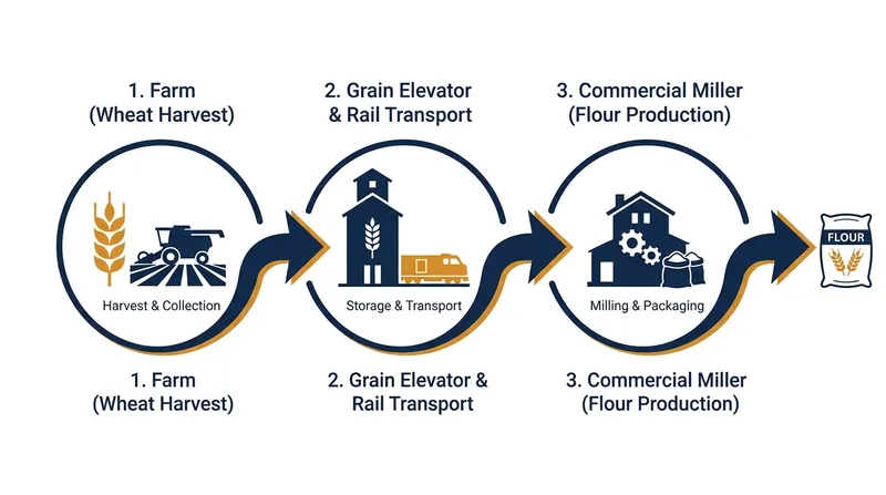 The journey from a wheat field to a bakery involves multiple steps, each adding margin pressure during a shortage.