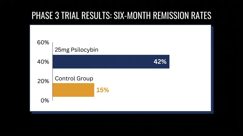 At six months, 42% of patients receiving the 25mg dose remained in clinical remission.